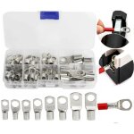 Fitags - 60 pcs cosses �lectrique trou boulon en cuivre �tam� connecteurs sc � sertir / souder pour c�ble ...