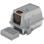 Bac  litire pour chat xxl grand bac  litire en acier inoxydable bac  litire pour chat avec parois ...