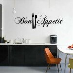 Fitags - bon app�tit citations sticker mural art stickers art salon cuisine restaurant vinyle d�coration ...
