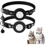 Fitags - collier pour chat air tag 2 pices, rglable, rflchissant, avec boucle de scurit dtachable ...