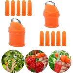 Fitags - couteau de pouce, couteau de doigt en silicone couteau de cueillette de fruits trancheuse de ...