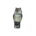Fitags - effaroucheur d'oiseaux de 38 cm pour jardins, leurre de hibou avec t�te rotative, leurre de ...