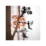 Fe silhouette statue mtal fe branche dcoration acier fe ornement mtal artisanat extrieur jardin ...