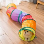 Fitags - grotte pour chat avec balle de jeu, cachette interactive et tunnel de camouflage pour chat, ...