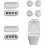Pcs patin abattant wc en plastique carivent, avec 4 ecarteurs de couvercle de toilette pare - chocs de ...