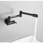 Fitags - robinet cuisine mural, tlescopique rabattable, robinet mural noir, robinet mural laiton, mitigeur ...