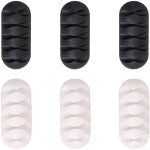 Fitags - support de c�ble � 5 canaux 6 pi�ces, organisateur de c�bles noir et blanc, pinces auto - adh�sives ...