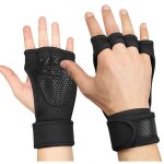 Fitness gants avec support de poignet, sporthandschuhe gants d'entra�nement homme femme(noir, l)