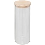 5five simply smart - bocal hermet 1, 6l en verre et couvercle bois 1, 6l - 5five