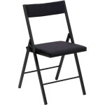 Five simply smart - chaise pliante carr�e effet velours