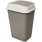 5five simply smart - poubelle avec couvercle basculant plastic, 50 l