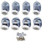 Fixation de porte et paroi de douche roulettes pour porte de douche 8 pi�ces galets de porte de douche ...