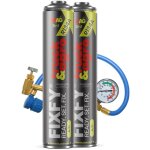 Fixfy truck & agro 2x1000ml - le plus grand bidon du march� pour recharger la climatisation r134a + tuyau ...