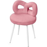 Flasidu - tabouret, chaise de chambre, chaise de salon, 37 x 37 x 67 cm, tissu imitation laine doux et ...
