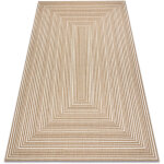 Flat 48962265 tapis sisal g�om�trique - couleur paille beige naturel, ficelle beige 140x200 cm