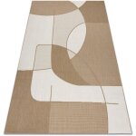 Flat 48982265 tapis sisal gomtrique - couleur paille beige naturel, ficelle beige 160x230 cm