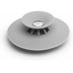 Flex drain stop. bonde de baignoire et douche, avec fonction attrape - cheveux, coloris gris.