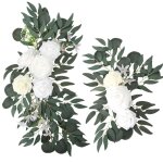 Fleurs d'arc de mariage, fausses roses combinées pivoine en soie pour les décorations de mariage pour ... Fleurs d'arc de mariage, fausses roses combinées pivoine en soie pour les décorations de mariage pour ...