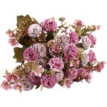 Feiyue - fleurs artificielles, 2 pivoines en soie vintage pour dcoration intrieure, compositions florales ...