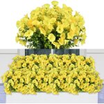 Fleurs artificielles d'ext�rieur, 6 bouquets fleurs trompettes artificielles, plantes fleuries simul�es ...