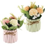 Fleurs artificielles en pot avec vase en céramique, 2 pièces fleur artificielle en pot deco maison, convient ... Fleurs artificielles en pot avec vase en céramique, 2 pièces fleur artificielle en pot deco maison, convient ...