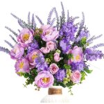 Fleurs artificielles violettes en soie - rose - fleurs artificielles - d�coration de mariage - pour l'ext�rieu ...