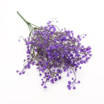 Fleurs d�coratives gypsophile jaunes, lot de 4, en plastique, usage int�rieur / ext�rieur, vase ou jardini�re ...