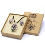 Fleurs presses - ensemble arbre de vie - rose - vendu par 1