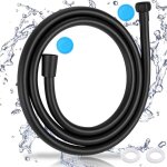 Flexible de douche 1. 5m, tuyau douche avec anti - torsion et anti - pliure, noir mat universel 1 / 2' ...