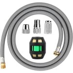 Flexible de douche flexible extensible pour robinet (1500 mm, avec boule de poids et 3 adaptateurs) pi�ce ...