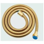 Flexible de douche fort dbit en acier inoxydable tuyau de douche dor , flexible, antirouille, durable, ...