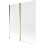 Mexen - flip �cran de baignoire 2 volets 140 x 150 cm, givre, or - 894 - 140 - 101 - 50 - 30