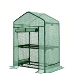 Serre de jardin bloom cadre en acier robuste serre compacte avec tagres modulables, 2 niveaux