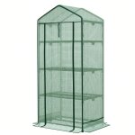 Serre de jardin bloom cadre en acier robuste serre compacte avec tagres modulables, 4 niveaux