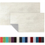 Tapis de bain sky soft polyester ivoire cr�me 70 x 120 cm