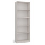 Florence - biblioth�que 5 �tag�res - dimensions 182x60x30 cm - meuble de rangement livres - beige