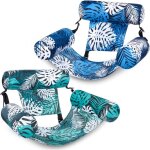 Flotteurs de piscine gonflables pour adultes, lot de 2 chaises longues flottantes, frites de piscine ...