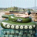 Flotteur réservoir gonflable siège de natation, bouée piscine avec canon à eau, jeux piscine tank jouet ... Flotteur réservoir gonflable siège de natation, bouée piscine avec canon à eau, jeux piscine tank jouet ...