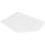 Mexen - flow receveur de douche pentagonal fin gauche 100 x 80 cm, blanc brillant - 46p108010l