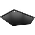 Mexen - flow receveur pentagonal slim gauche 100 x 80 cm, noir mat - 46p708010l