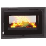 Fm calefaccion - insert  bois double face ventil - firematic suna 12. 8 kw foyer en vermiculite