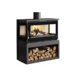 Fm calefaccion - po�le � bois raccordable 3 faces - firematic calgary - l 13. 5 kw