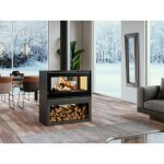 Fm calefaccion - fm pole  bois central double face m - 172 lk 12, 5kw turbo ventil