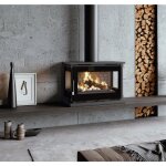 Fm calefaccion - pole  bois ventil 3 faces - firematic montral 3f 12. 8 kw foyer en vermiculite