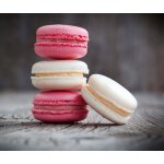 Fond de hotte, cr�dence cuisine verre  macarons , verre tremp�, 60x50 cm, multicolore