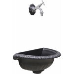 Fonderia bongiovanni - fontaine murale modle liberty pour la maison et le jardin avec robinet en laiton ...