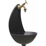 Fonderia bongiovanni - fontaine murale luna de couleur fonte avec robinet en laiton bruni pour la maison ... Fonderia bongiovanni - fontaine murale luna de couleur fonte avec robinet en laiton bruni pour la maison ...