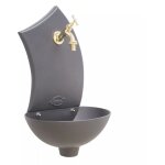 Fonderia bongiovanni - fontaine murale modle pinta pour jardin potager avec or sans robinet au choix ...