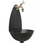 Fonderia bongiovanni - fontaine murale palma en fonte laiton couleur pour jardin potager au choix : poli ...