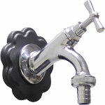 Fonderia bongiovanni - robinet en laiton mod. 303 avec marguerite en fonte pour fontaine murale de jardin ... Fonderia bongiovanni - robinet en laiton mod. 303 avec marguerite en fonte pour fontaine murale de jardin ...